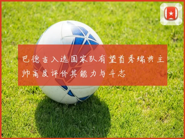 巴德吉入选国家队有望首秀瑞典主帅高度评价其能力与斗志